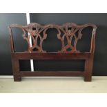 Henredon mahogany chippendale style double headboard H111cm W152cm