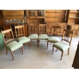 Set of six Edwardian dining chairs with