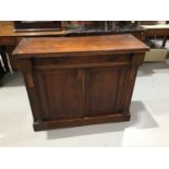 Victorian mahogany Chiffonier with single drawer below and two panelled doors enclosing one fixed sh