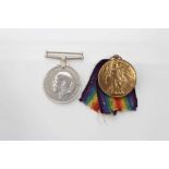 First World War Medal pair, comprising War and Victory medals named to 203468 PTE. G. Lawrence. Esse