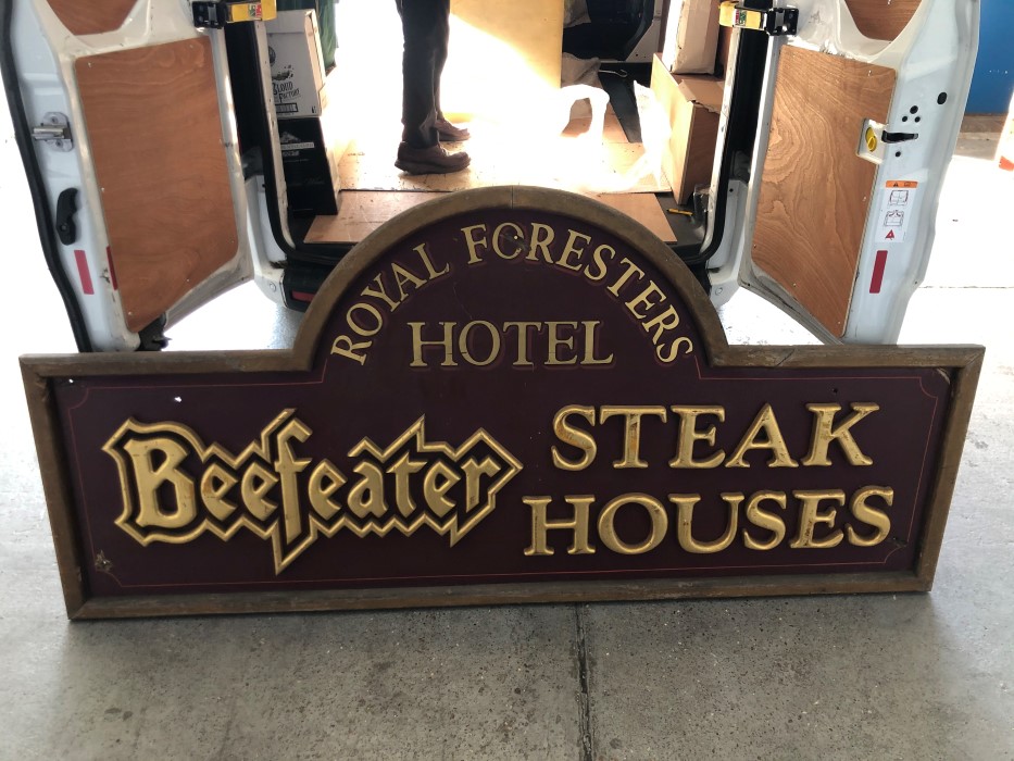 Two Large 20th century Beefeater Steak Houses pub signs for the Royal Forresters Hotel (2) - Image 2 of 2