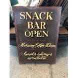 Four various pub signs including two St George's Taverns signs and a Snack Bar Sandwich board (4)