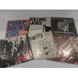 Box of LPs punk and rock