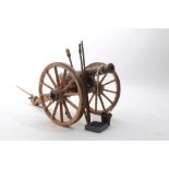 Fine Model artillery cannon on carriage