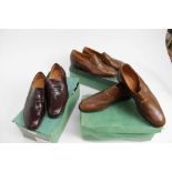 Gentlemen's vintage leather shoes. Maker mainly Loake. Mixed sizes. Brogues and casuals.
