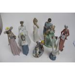 Group of eight NAO figures