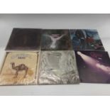 Case of LP records including Jethro Tull, Yes, Queen, Deep Purple and Uriah Heep (approx 40)