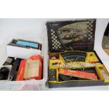 Scalextric CM1 set in original box plus some Tri Ang railway items .