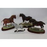 Three Border Fine Arts limited edition shire horses by Anne Wall, numbers 456, 698 and 716 of 950, o