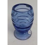 Good quality heavy art deco glass vase, signed