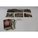 Postcards selection of real photographic Lowestoft Bombardment cards, Kings Lynn German Air Raid 191