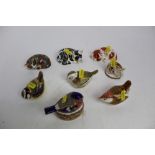 8 Royal Crown Derby paperweights