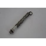 Early 20th Century white metal slide action propelling pencil, stamped Liberty & Co