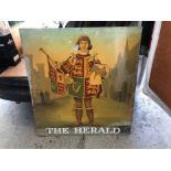 Large 20th century hand painted pub sign depicting a messenger - 'The Herald'