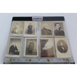 Cartes De Visit collection in album. Includes Military, Clergy, Aristocracy, Henry M Stanley, Polit