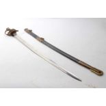 Reproduction American Civil War Officers sword with scabbard