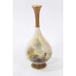 Royal Worcester porcelain vase painted by A Davis