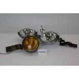 Automobilia to include vintage car spot lights and other related car parts