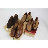 Ladies vintage British shoes, sued and leather country shoes. Makers Technic, Skerry and Vero.