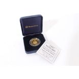 Vanuatu - Gold proof 100 Vatue commemorative coin, Queen Elizabeth the Queen Mother 'Lady of the Cen