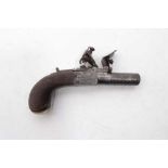 Early 19th century flintlock pocket pistol by H Nock, London