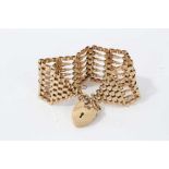 9ct gold gate bracelet