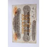 Mombasa - East African Protectorate Ten Rupees Banknote dates 1st May 1916