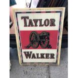 Large 20th century Taylor Walker pub sign depicting a Gun carriage