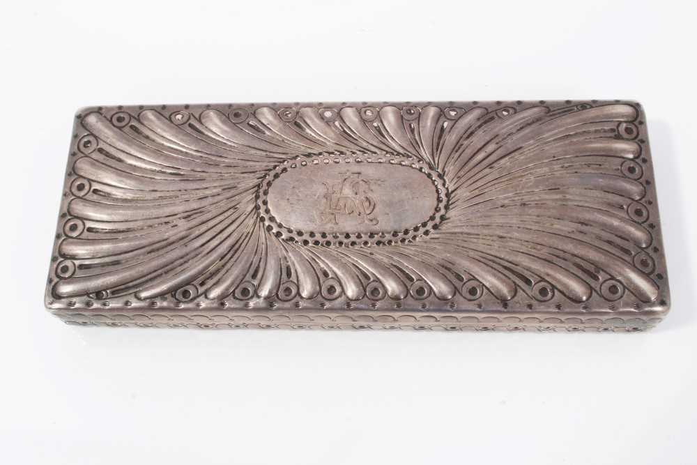 Victorian silver rectangular box