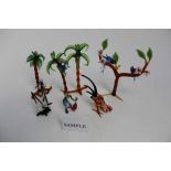 Collection of vintage Murano glass miniature figures