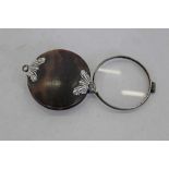 Silver mounted tortoiseshell eyeglass