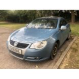 2008 Volkswagen Eos Cabriolet 2.0 TDi DSG, Reg. No. EA08 BHL, finished in Blue with a black cloth in