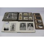 Selection of family photo albums including military WW1 groups, leisure activities, sports some iden