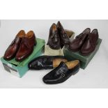 Gentlemen's vintage British leather shoes , Oxfords, Moccasins, mainly Loakes. Mixed sizes.