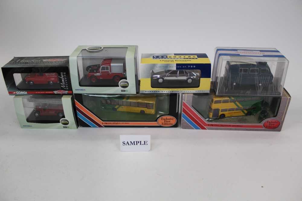Diecast boxed selection including Vanguards, Oxford diecast, EFE, Trackside etc plus some empty boxe