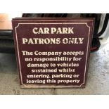 Group of miscellaneous 20th century pub signs including car parks, and general property signs (qty)