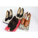 Ladies vintage British and Italian shoes mainly high heels. Makers Trickers, Bally, Meadows.