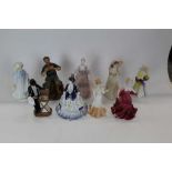 Eight Coalport figures - Millennium Princess, Madame de Pompadour, Grace, Chantilly Lace, Vicky, The