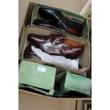 Gentlemen's Vintage British leather shoes. Brogues by Masegrove, other shoes include Loafers , brown