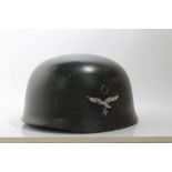 Second World War Nazi Luftwaffe Fallschirmjager (Paratroopers) Steel Combat Helmet, with single Luft