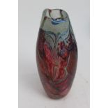 Norman Stuart Clarke irredescent art glass vase, signed.