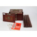 Vintage cased Mah Jong set with instructions