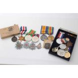 First World War Pair comprising War and Victory medals named to 177694 GNR. F.D. Barton. R.A. (Mount