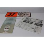 Daily Mirror 1970 World Cup Rally- collection of original programmes, entry forms and other items