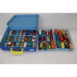 Die cast Matchbox Super Fast carry case containing 48 unboxed models all in pristine condition.