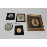 Group of 19th C portrait miniatures