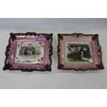 Pair of 19th Century Sunderland Lustre Wall plaques of the Sailors return and one other (2)