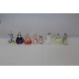 Eight Royal Doulton figures - Little Boy Blue HN2062, Tinkle Bell HN1677, Tootles HN1680, Lynsey HN3