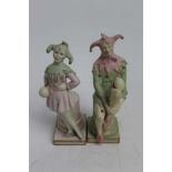 Two Royal Doulton limited edition figures - The Jester HN3922 and Lady Jester HN3924