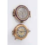 Early 20th century ladies Rolex 9ct rose gold cased watch and one other 9ct gold cased watch